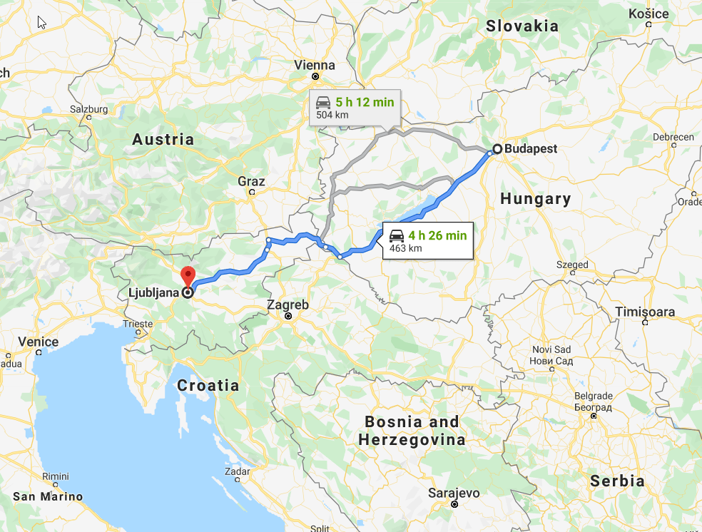 2019-12-22 21_30_20-Budapest, Hungary to Ljubljana, Slovenia - Google Maps