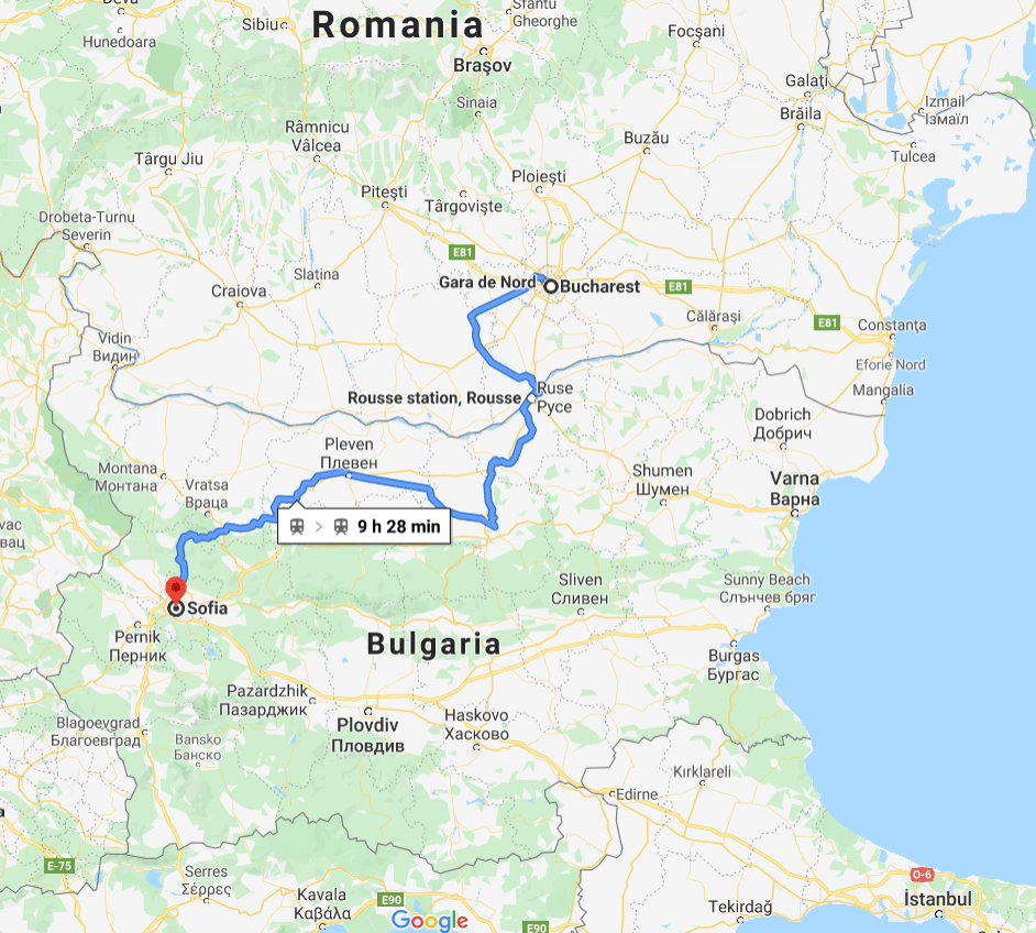 2020-04-12 20_19_23-Bucharest, Romania to Sofia, Bulgaria - Google Maps