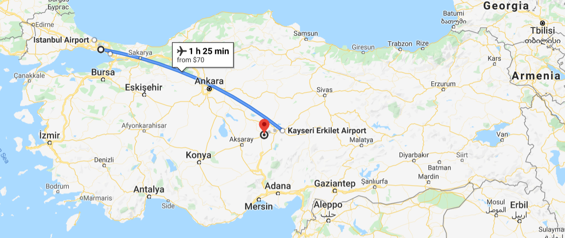 2020-05-22 20_50_42-İstanbul, Turkey to Göreme - Google Maps